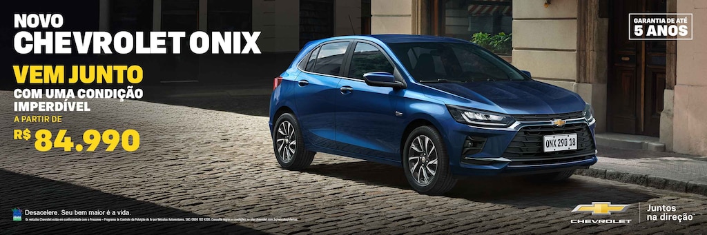 Novo Chevrolet Onix com IPI Reduzido e garantia de fábrica de 5 anos