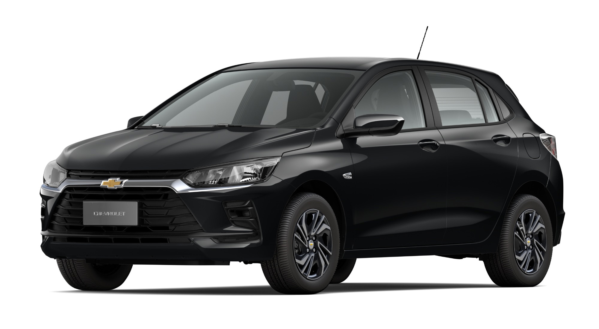 Carro Onix 2027 - Modelo Turbo AT e AT Eco na cor Preto Ouro Negro